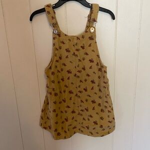 Euc corduroy floral jumper dress.